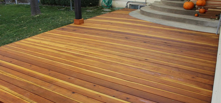 Smooth Redwood Decking in Arcadia, CA